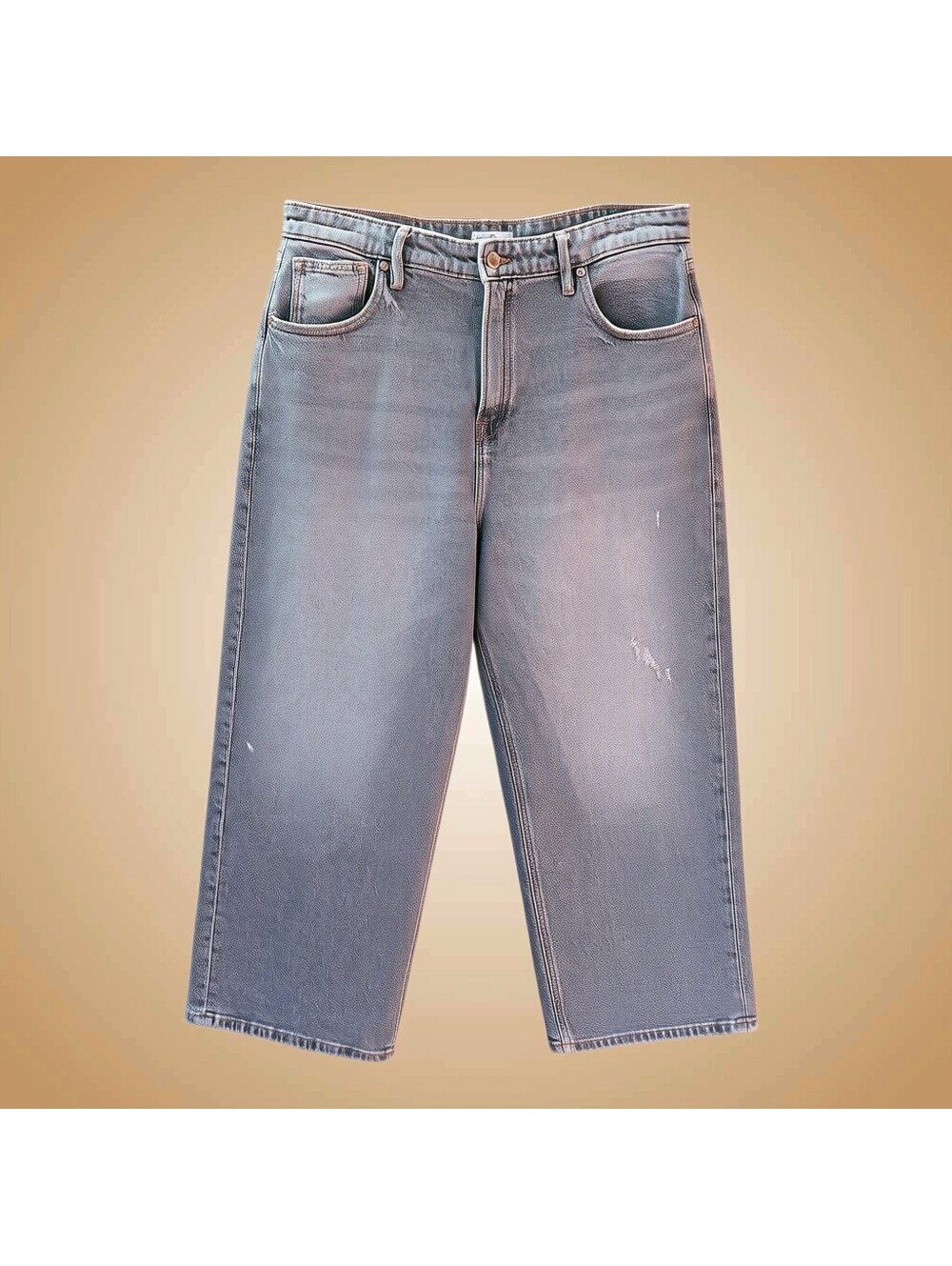 Good American Light Wash Cropped Jeans | 14/32